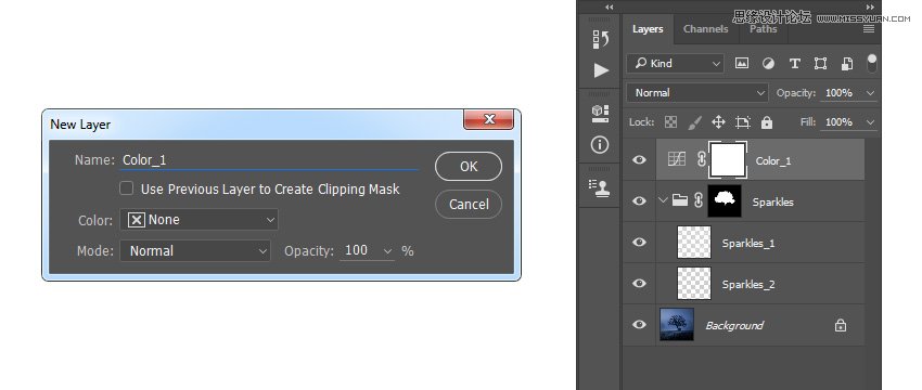 Photoshop制作星光裝飾的圣誕樹【英】
