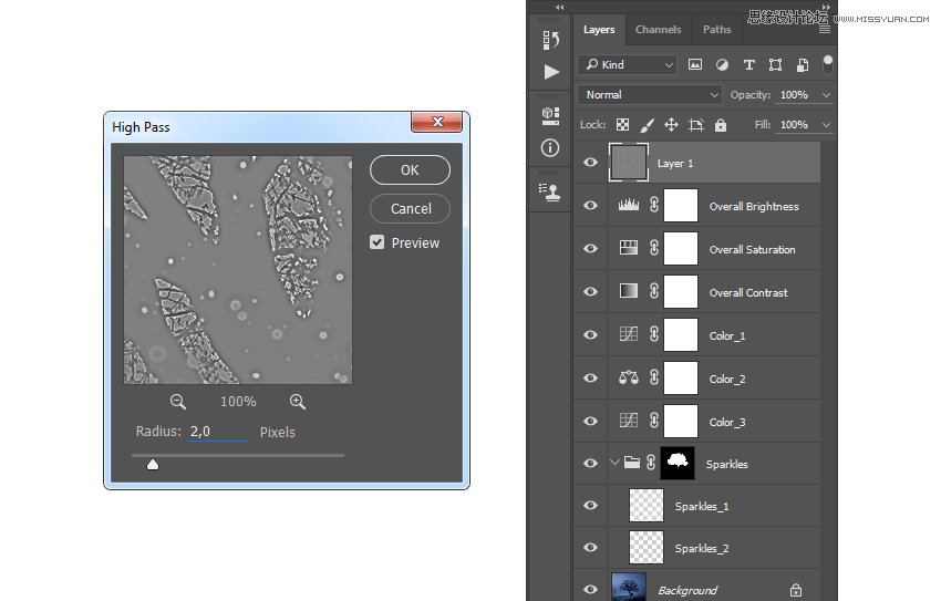 Photoshop制作星光裝飾的圣誕樹【英】