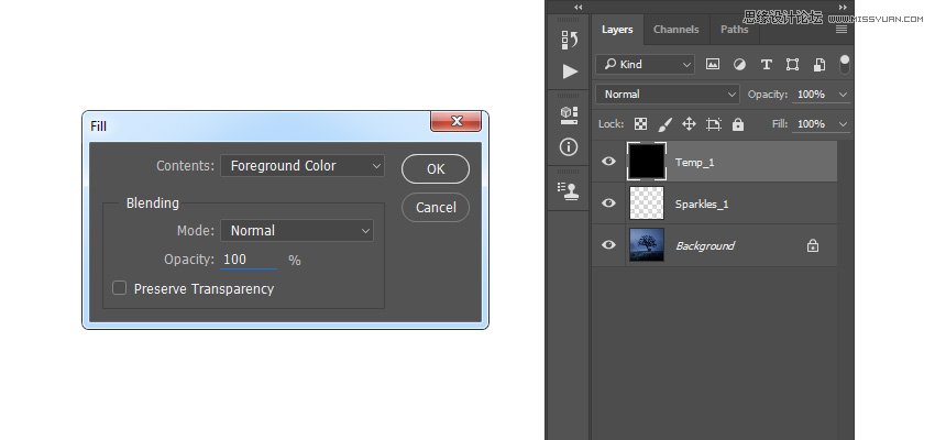 Photoshop制作星光裝飾的圣誕樹【英】
