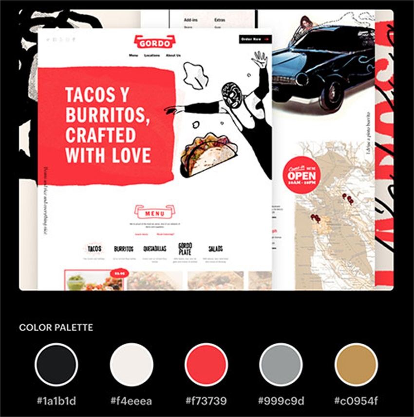 流行配色板合集和在線mockup制作網站