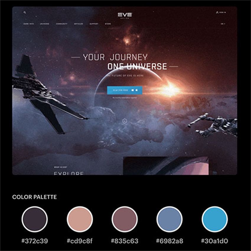 流行配色板合集和在線mockup制作網站