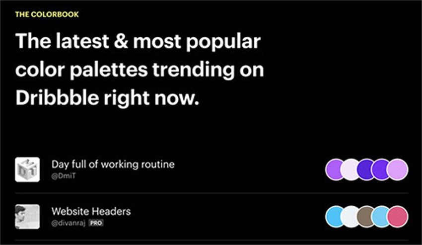 流行配色板合集和在線mockup制作網站