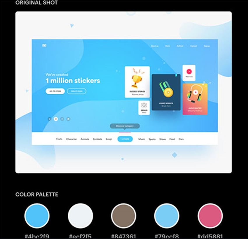 流行配色板合集和在線mockup制作網站
