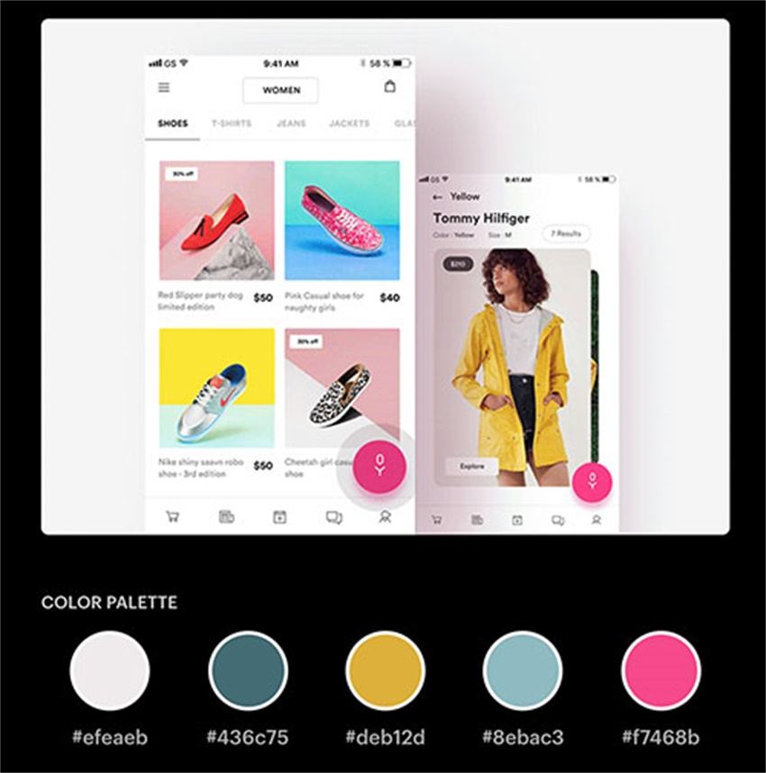 流行配色板合集和在線mockup制作網站