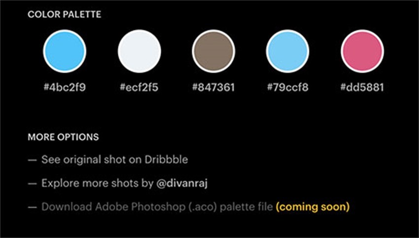 流行配色板合集和在線mockup制作網站
