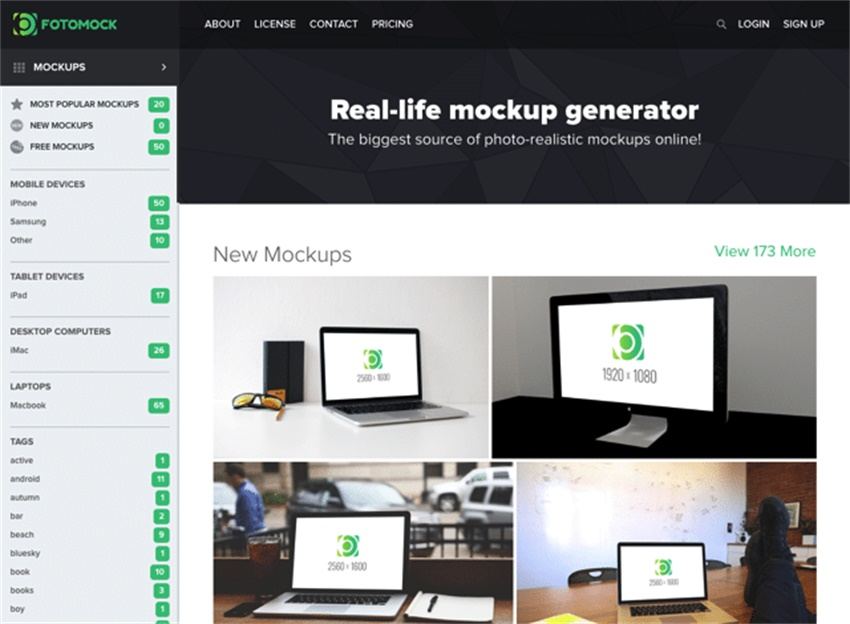 流行配色板合集和在線mockup制作網站