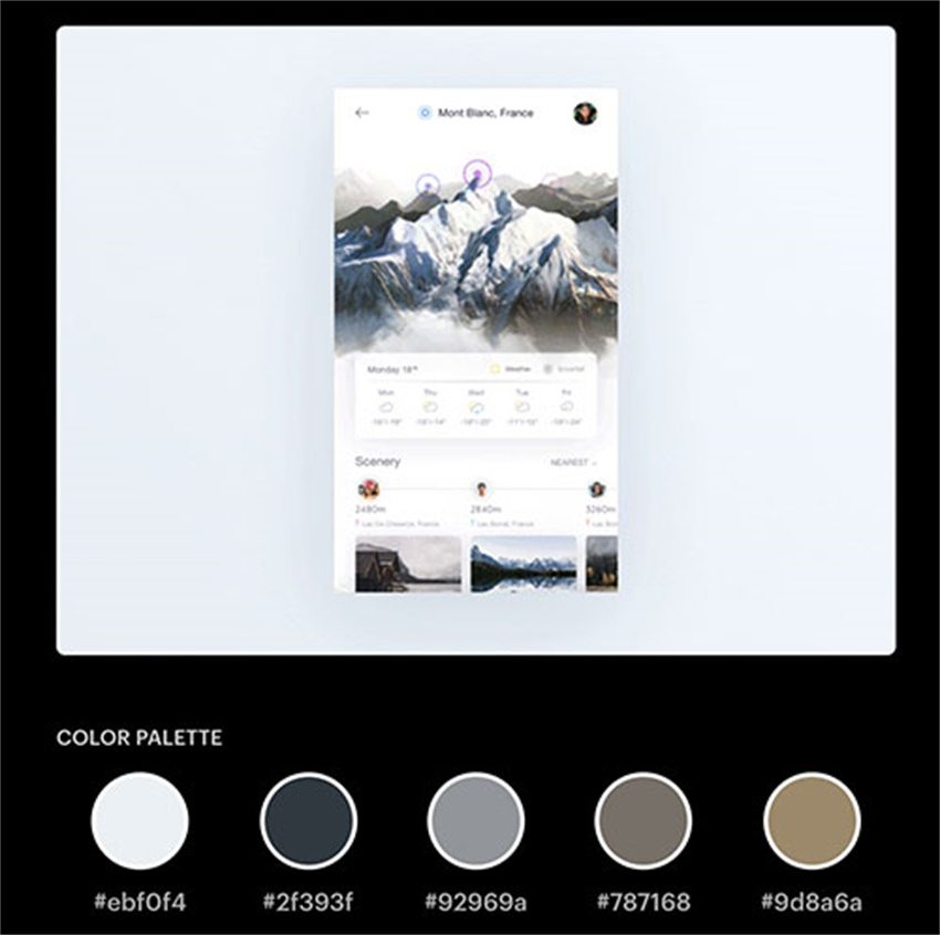 流行配色板合集和在線mockup制作網站