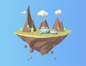 C4D�����׺ΈD�νM�ɵ�ɽ������̳�