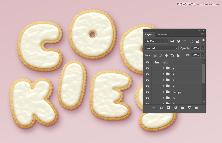 Photoshop制作可愛的糖果餅干字【英】