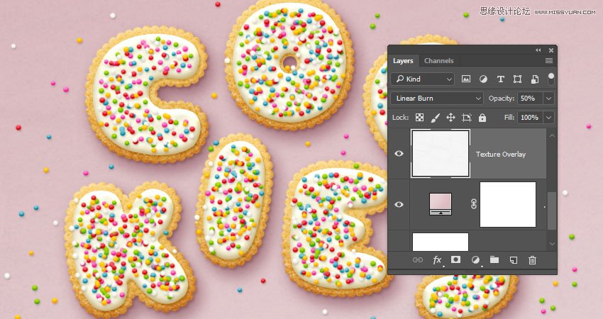 Photoshop制作可愛的糖果餅干字【英】