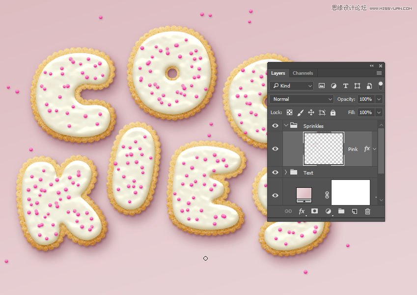 Photoshop制作可愛的糖果餅干字【英】