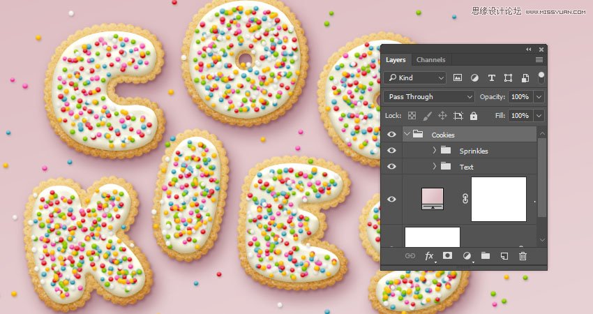 Photoshop制作可愛的糖果餅干字【英】