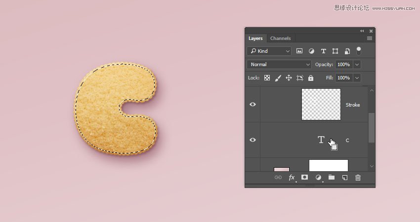 Photoshop制作可愛的糖果餅干字【英】