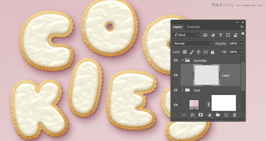 Photoshop制作可愛的糖果餅干字【英】