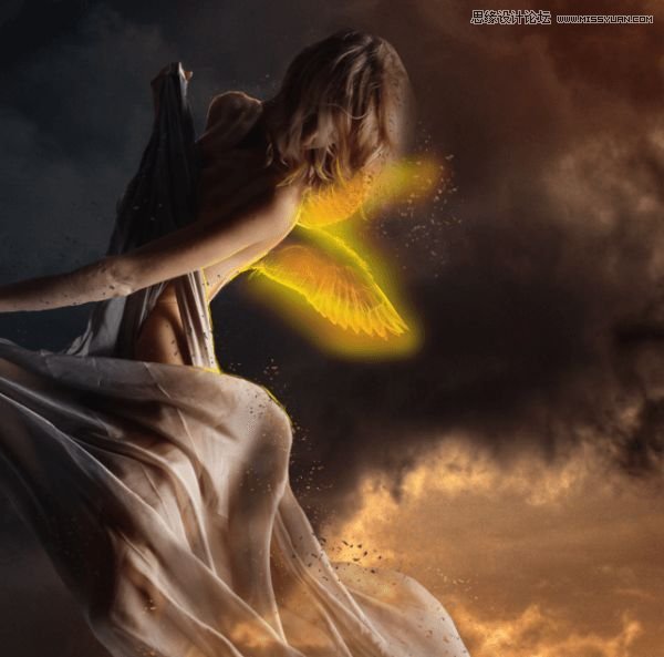 Photoshop合成在天空中飛行的天使【英】