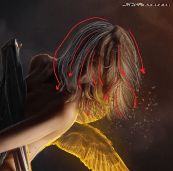 Photoshop合成在天空中飛行的天使【英】