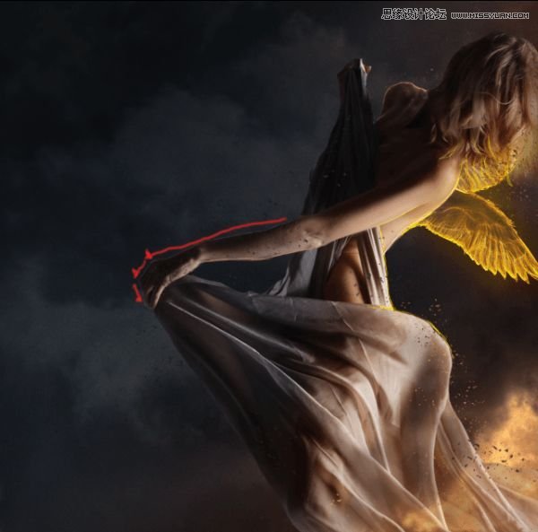 Photoshop合成在天空中飛行的天使【英】