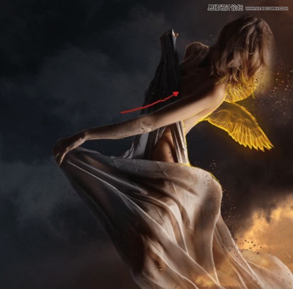 Photoshop合成在天空中飛行的天使【英】