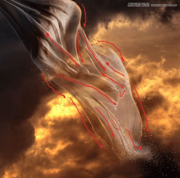 Photoshop合成在天空中飛行的天使【英】