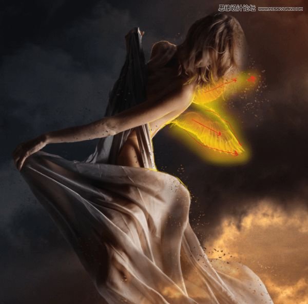 Photoshop合成在天空中飛行的天使【英】