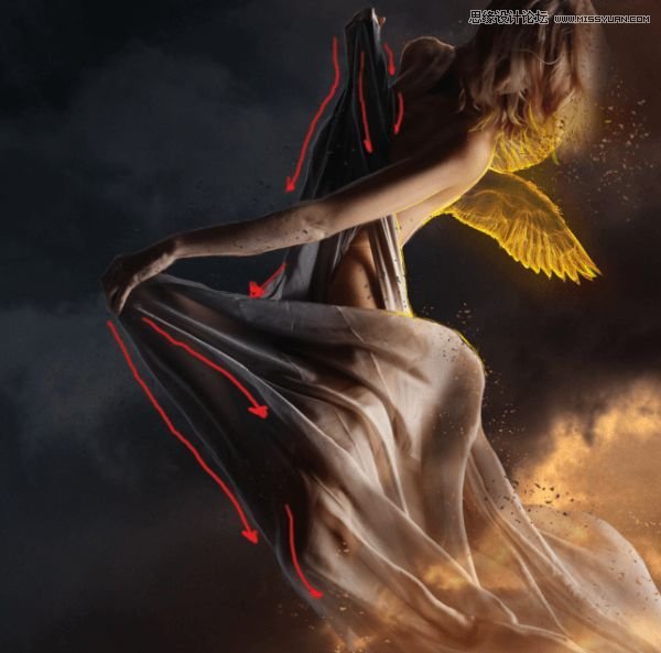 Photoshop合成在天空中飛行的天使【英】