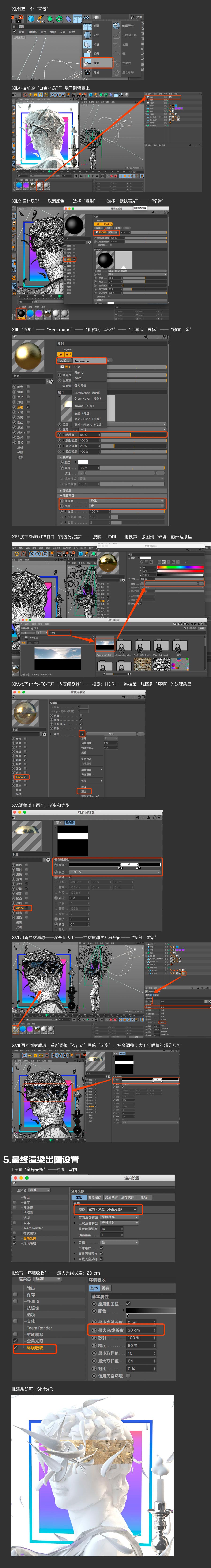 C4D�������l������Ⱦ�̳�