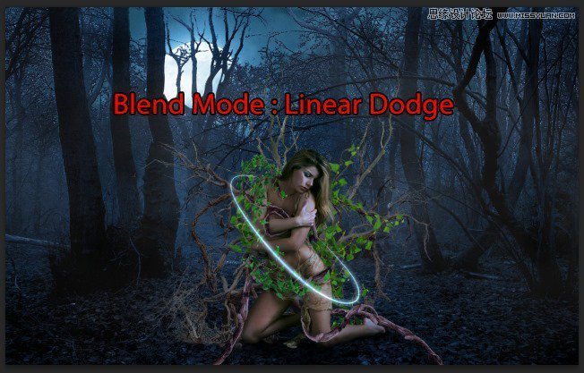 Photoshop合成被樹妖困住的女孩【英】