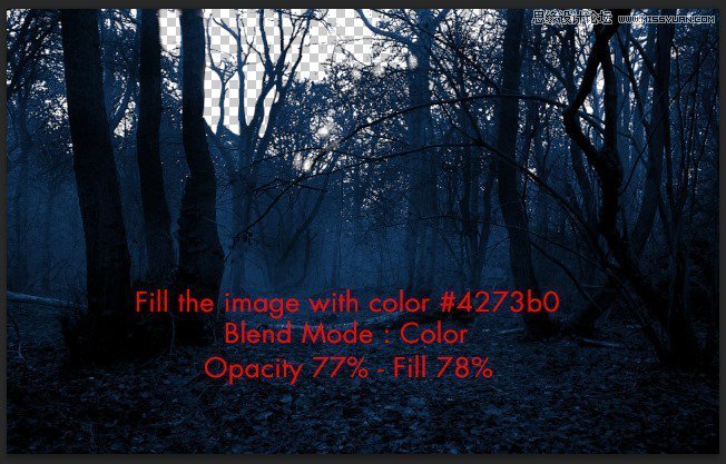 Photoshop合成被樹妖困住的女孩【英】