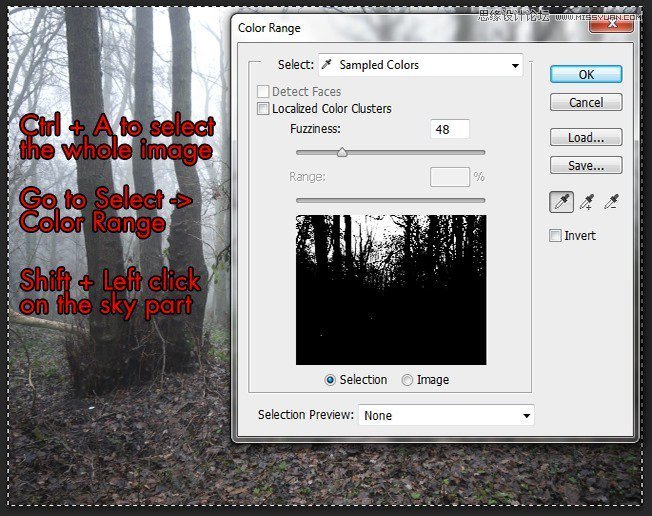 Photoshop合成被樹妖困住的女孩【英】