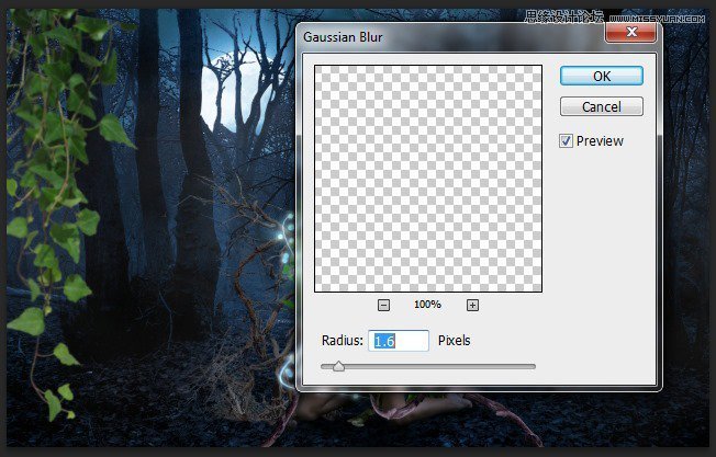 Photoshop合成被樹妖困住的女孩【英】