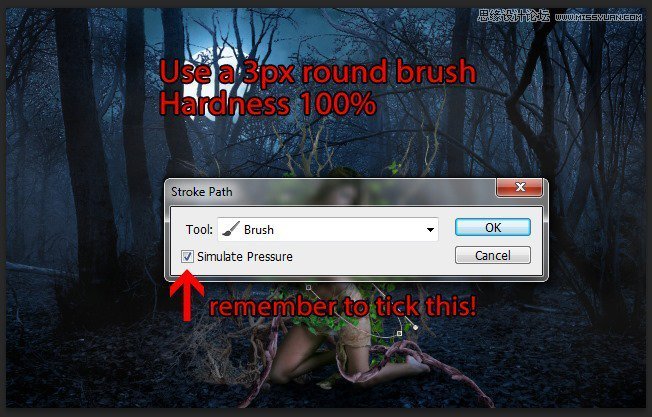 Photoshop合成被樹妖困住的女孩【英】