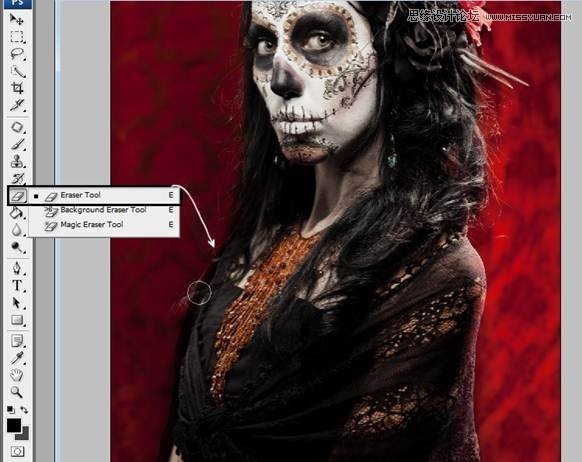 Photoshop合成恐怖特效的萬圣節(jié)人像【英】