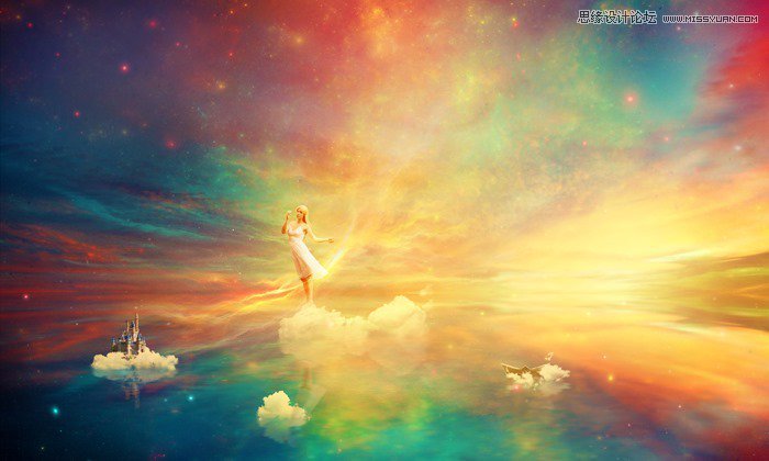 Photoshop合成絢麗空中翱翔的仙子【英】