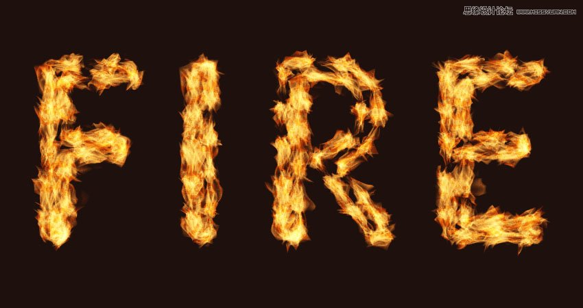 Photoshop設計火焰燃燒藝術字教程【英】