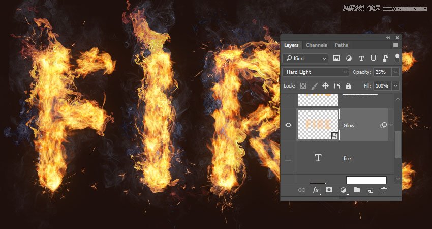 Photoshop設計火焰燃燒藝術字教程【英】