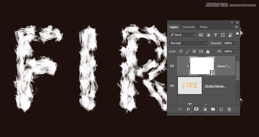 Photoshop設計火焰燃燒藝術字教程【英】