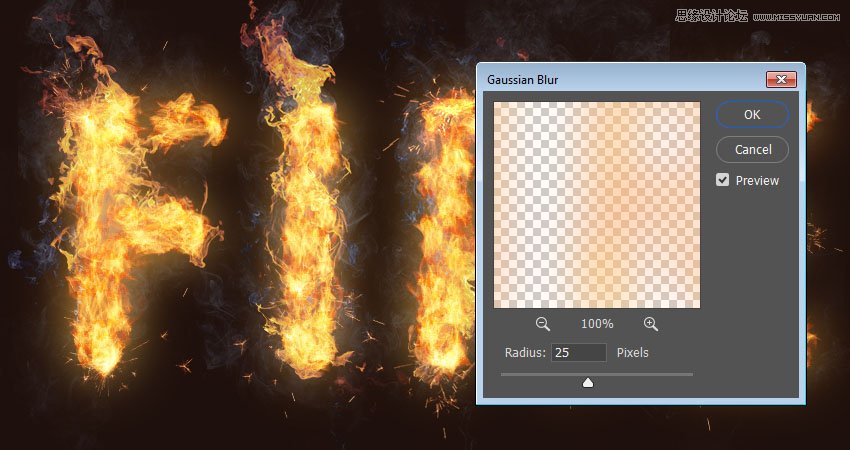 Photoshop設計火焰燃燒藝術字教程【英】
