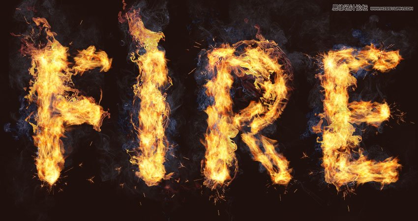 Photoshop設計火焰燃燒藝術字教程【英】