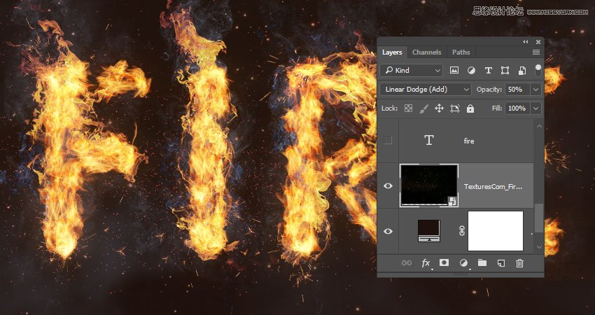 Photoshop設計火焰燃燒藝術字教程【英】