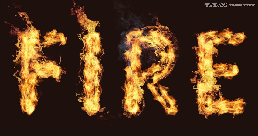 Photoshop設計火焰燃燒藝術字教程【英】