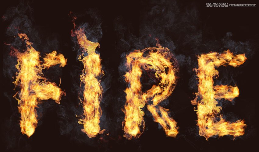 Photoshop設計火焰燃燒藝術字教程【英】