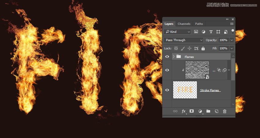 Photoshop設計火焰燃燒藝術字教程【英】