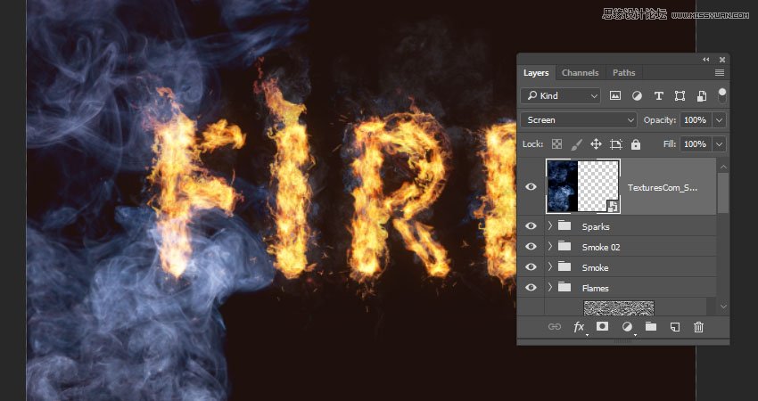 Photoshop設計火焰燃燒藝術字教程【英】
