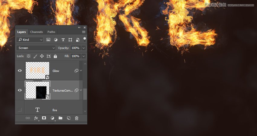 Photoshop設計火焰燃燒藝術字教程【英】