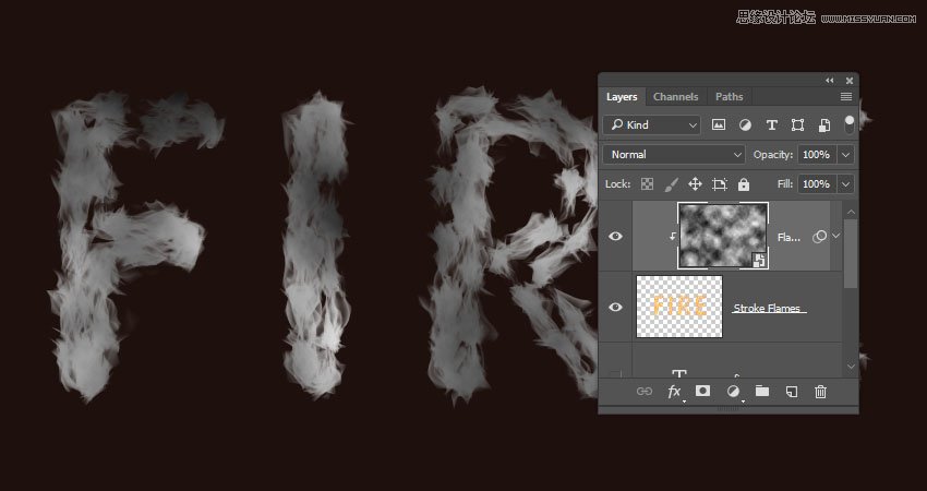 Photoshop設計火焰燃燒藝術字教程【英】