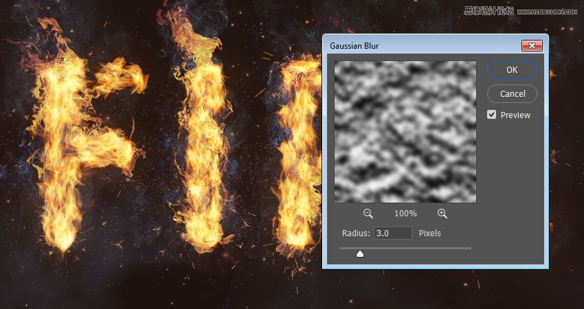 Photoshop設計火焰燃燒藝術字教程【英】