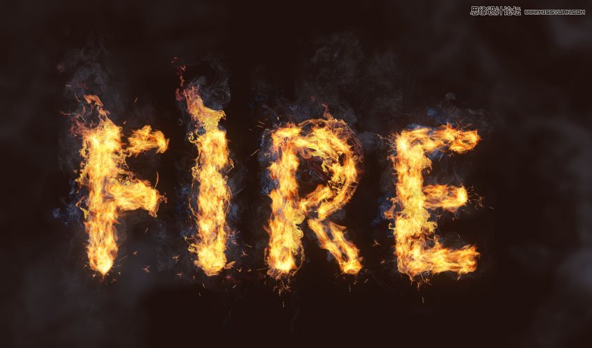 Photoshop設計火焰燃燒藝術字教程【英】