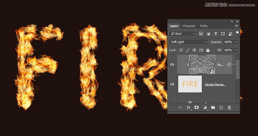 Photoshop設計火焰燃燒藝術字教程【英】