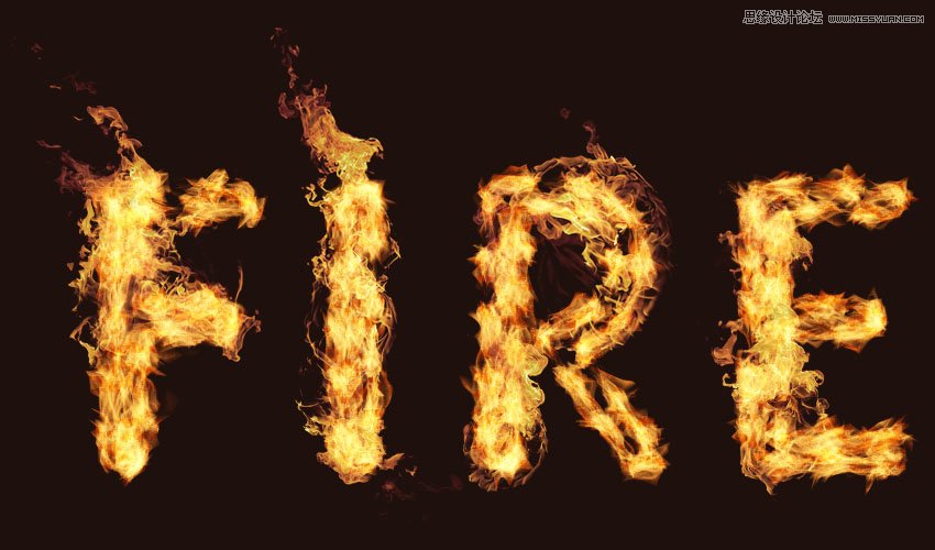 Photoshop設計火焰燃燒藝術字教程【英】