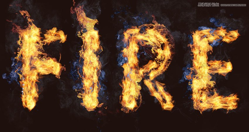 Photoshop設計火焰燃燒藝術字教程【英】